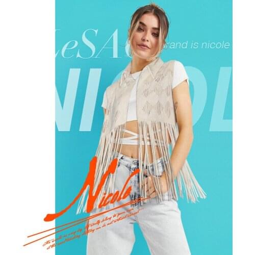 Suede tassels hollow thin small crowd outside the horse armor womens spring and autumn fashion new 2021 net red horse clip