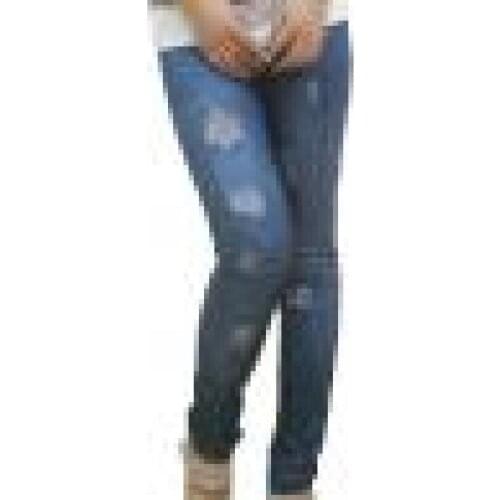 Womens Pants Fashion Women Elastic Leggings Skinny Ripped Hole Jeans Trousers Pencil Pants