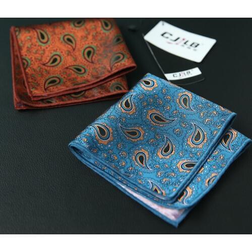 30pcs/lot 23colors available new Korean fashion designer high quality Handkerchief Mens business Pocket Square vintage paisley