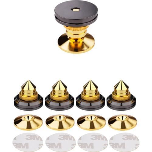 4sets/lot Audio Speaker Speaker Stand Shock Pin Nails And Pads, Mini Portable Speakers Repair Parts, DIY Pads Spikes Accessories