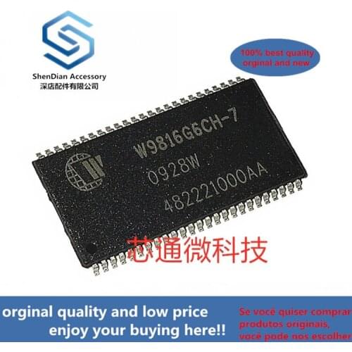 2-10pcs 100% orginal new best qualtiy W9816G6CH-7 TSSOP50 512K × 2 BANKS × 16 BITS SDRAM real photo