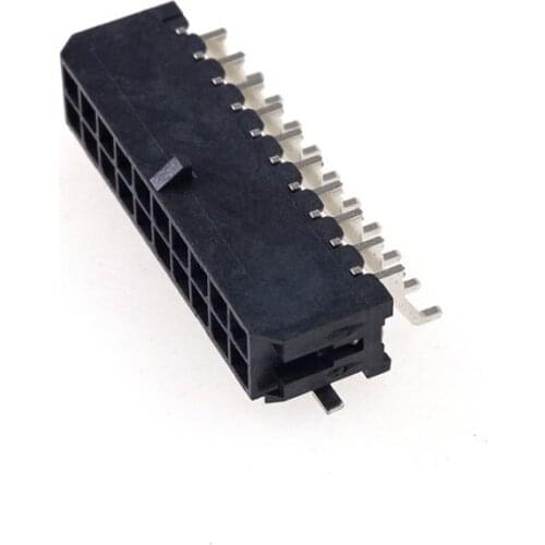 5 Pcs Micro-Fit 3.0 Right Angle Header 3.0MM Wafer Dual Row 20 Pin Solder Tab Tin Glow-Wire Capable Cross 430452009 SMT