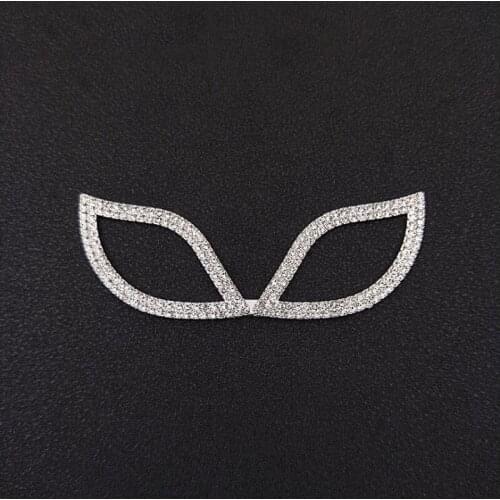 50pcs Face Mask Crystal Rhinestone Buckle Appliques Buckle For Headband Flatback strass Wedding Cocktail Hairpin Hair Clip Decor