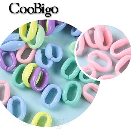 Plastic Chain Links Acrylic Chains Link Beads Rings for Sunglasses Glasses Masks Lanyard DIY Craft Backpack Accessories 50pcs