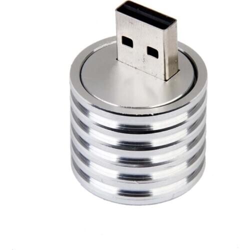 Aluminum 3W USB LED Lamp Socket Spotlight Flashlight White Light