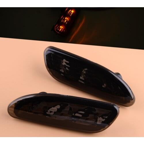 1 Pair Car 12V Front Bumper LED Side Marker Light Turn Signal Lamp Smoke Lens 2038200721 Fit For Mercedes Benz C-Class W203