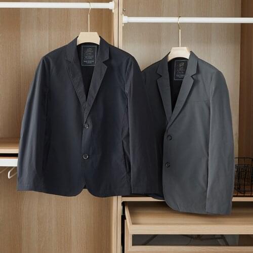 2021 Spring Autumn Blazer For Men Business Jacket Male Thin Single Breasted Suit Male Causal Outwear Terno Masculino Solid Color