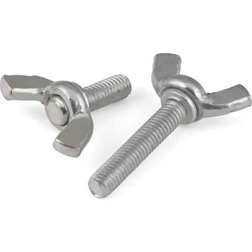 Thumb Wing Screws Bright Zinc Butterfly Bolts Hand Twist Bolt M4 M5 M6 M8 M10
