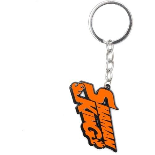 Anime SHAMAN KING Pendant Keychain Keyring Key Holder Black Red Letter Chain Ring New Anime Jewelry Gift Wholesale