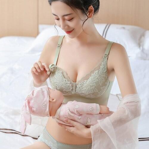 Maternity Bra for Breastfeeding Women Clothing Maternity Underwear Bra Plus Size Comfortable Wire Free Nursing Bra