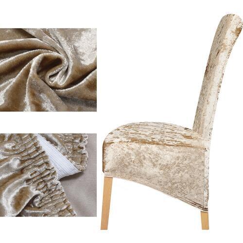 Bright Velvet Shiny Velvet XL Size Chair Cover Big Size Long Back Europe Seat Chair Covers For Restaurant Hotel Party Banquet