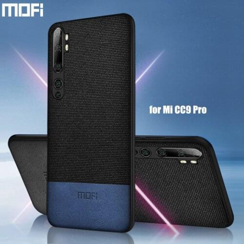 For xiaomi mi cc9 pro case back cover MOFi original xiomi cc9 pro anti-knock shell coque fabric cloth silione luxury back cases