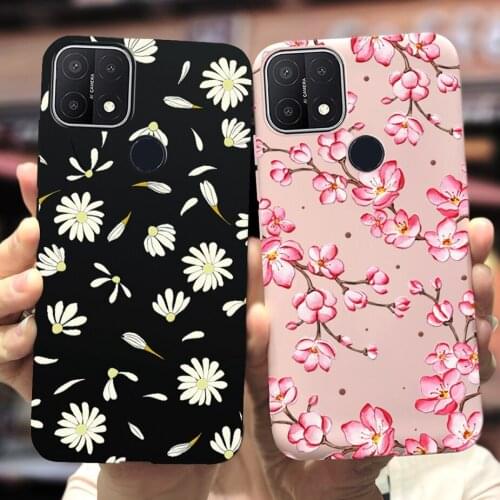 For Oppo A15 Oppo A15s Case CPH2179 Soft Slim Colorful Flowers Phone Cases For Oppo A15 CPH2185 OppoA15 s Back Cover Full Bumper
