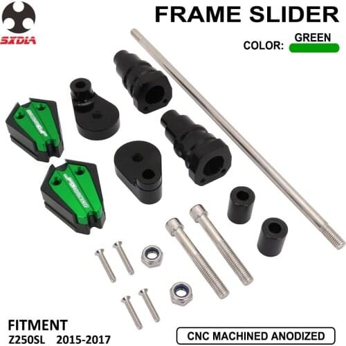 CNC Motorcycle Aluminum Crash Pad Frame Slider Falling Protection For KAWASAKI Z250SL 2015 2016 2017 15 16 17