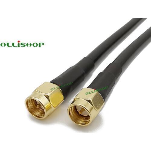 Pigtails RG58 SMA male to SMA male WIFI Jumper cable 50 ohm plug RF connector for experiment Antenna rf coaxial 1-30 Meters