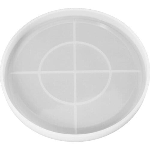 Round Mold DIY Epoxy Resin Glue Silicone Mold Jewelry Storage Box Tray Decoration Plate Coaster