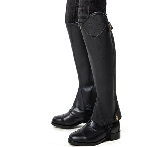 Mens And Womens Equestrian Leggings Adult Children Leather Breathable Knee Pads Riding Equipment Equestrian Protective Gear