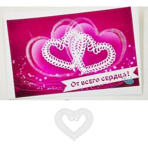 Lovely Heart Metal Cutting Dies Scrapbooking Stencil for Album Paper DIY Gift Cards Decoration Embossing Mold Dies New 2020