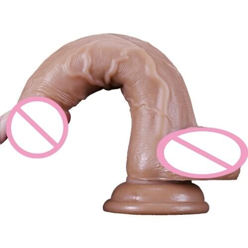 Soft Meat Penis Reality With Sucker Big Artificial Penis for Female Sex Toys Female Masturbator Adult Sex Products