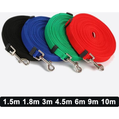Adjustable Nylon Dog Leash Pet Long Obedience Recall Training Leash for Puppy Small Medium Large Dog 1.5m 1.8m 3m 4.5m 6m 9m 10m