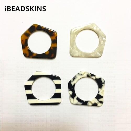 New arrival! 37x34mm 50pcs/lot geometric-shape acetic acid charms for/Earring Findings Jewelry making(As shown)