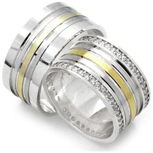 Couple Wedding Ring Sterling Silver 925 Woman And Man Luxury Jewelry Bands Fashion Engagement Anniversary Ancient Greek Model