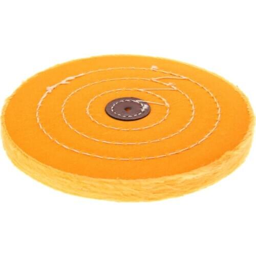 Utoolmart 1pc Cotton Muslin Buffing Wheel 7"/8"/10" /12” 4/12/16mm Center Arbor Hole Polishing Wheel for Jewelry Polish Wheel