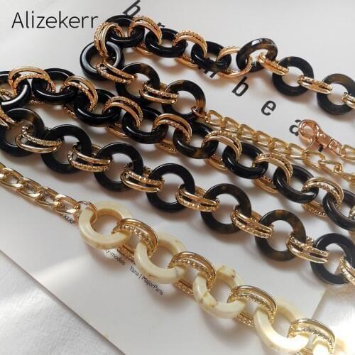 Handmade Acrylic Shoulder Strap Chain For Handbag Women Vintage Bag Accessories 60cm High Quality Detachable Belt Shoulder Bag