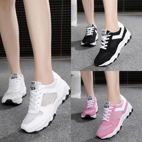 Running Sports Shoes Female Students Flat Surface Ventilation Running Shoes Woman Flat Air Cushion Travel Shoes Fitness sneakers