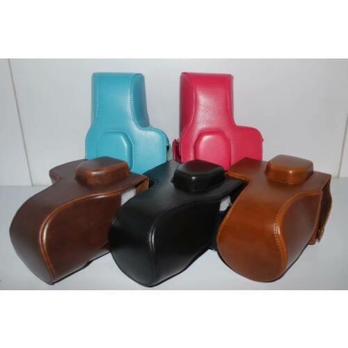 Camera Video Bag PU Hard Case For Panasonic For Sony A7R A7 Camera Hard Camera Bag Half Body Case + strap With tracking