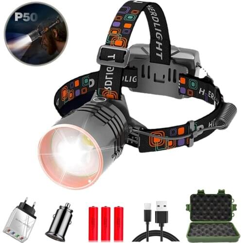 20W High Power LED Headlamp XHP50 Zoomable Headlight USB Rechargeable Head Lamp Waterproof Hunting Camping Lanterna Torch