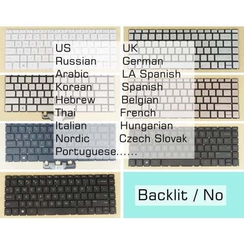 Thai German Portuguese Nordic Keyboard For HP 14s-dk0000 14s-dp0000 14t-cd000 14t-cd1000 240 G7 245 G7 246 G7 Backlit/No