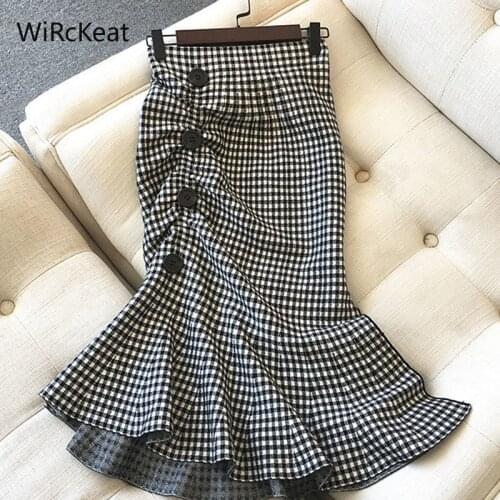 Юбки-карандаши в клетку WiRcKeat China At AliExpress