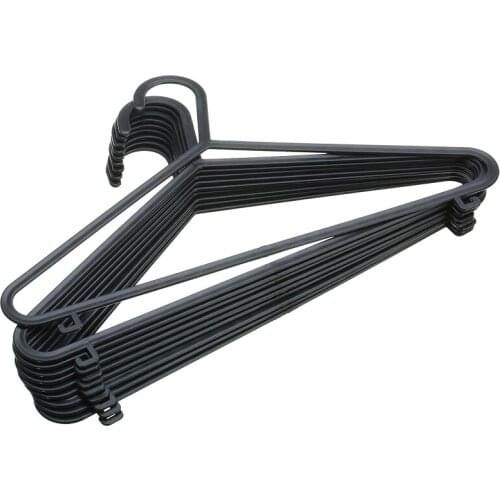 10set Clothes Hangers Space Saver Storage Organizer Plastic Hanger for Shirt Trouser Closet