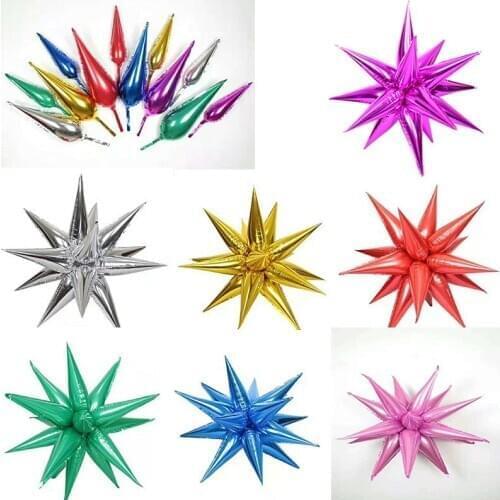 12pcs Water Droplets Aluminum Foil Balloons Cone Shining Ballon for Wedding Party Kids Birthday Mall Event Decoration Supply