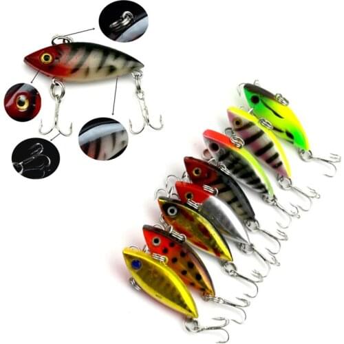 2018 8pcs Mini VIB Fishing Lure 4cm 2.8g Small Winter Bait Swimbait Hard Plastic Artificial Vibration Wobblers