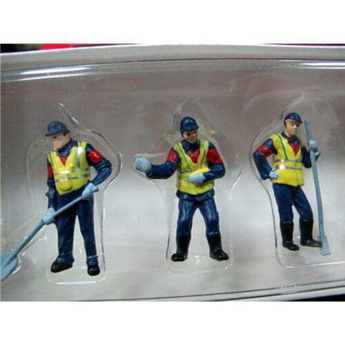 1/50 Scale Site Scene accessories 6pcs Blue workers Fit CAT Car Vehicles