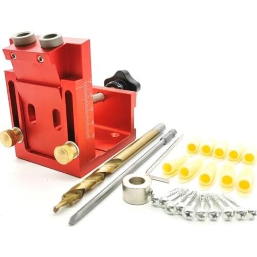 9.0mm Aluminum Diagonal Hole Punch Locating Pin Fixture Pocket Drilling Guide Woodworking Joinery Tool Set Woodworking Tools