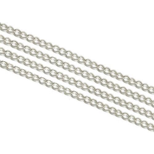 50CM Real Pure Solid 925 Sterling Silver Color Chain Hot Fashion Men And Women For DIY Beads Jewelry Women Box Chains