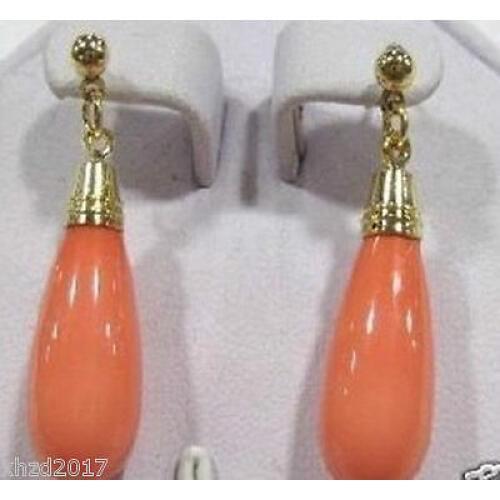SHIPPINGCharming ! Pretty Noblest pink coral earring