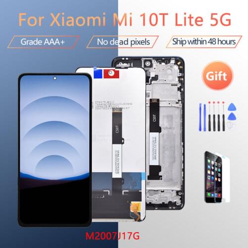 6.67'' Screen For Mi 10T Lite 5G M2007J17G LCD Display 10 Touches Screen Digitizer Parts