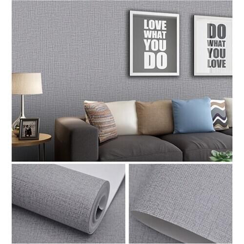 European Non-woven Wallpaper Rolls Solid Color Classic Wallpaper Furniture Stickers Living Room Bedroom Decor Contact Paper