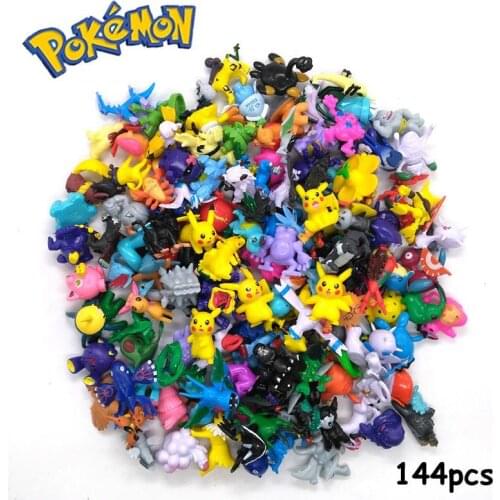 24-144pcs Pokemon Pikachu Anime Action Figures Model Collection 2-3cm Dolls Bulbasaur Squirtle Charmander Toys For Kids Gift