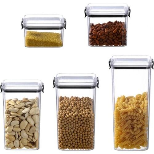 Plastic Beans Grain Storage Tank Food Rice Sealed Holder Box Home Kitchen Tools