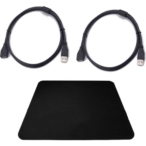 Cable Kit Include1.5M USB 2.0 Extension Cable,1M 1080p HDMI Cable,250x210x1.5 Black Mouse Pad