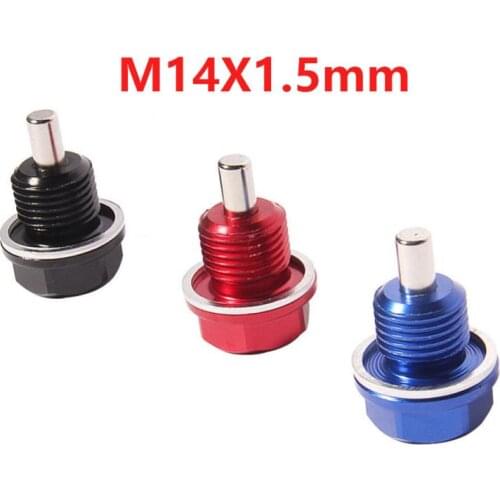 Anodized Aluminum M14X1.5mm Engine Magnetic Oil Drain Plug Washer Kit Oil Sump Drain Plug Nut For Honda Mitsubishi/Ford Dropship