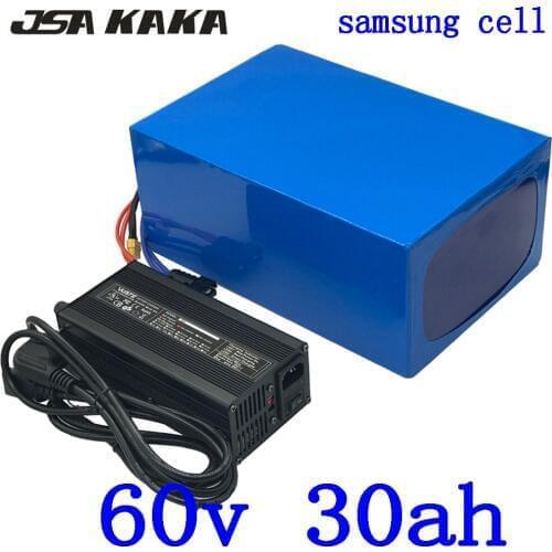 60V 30AH Lithium Ebike Battery 60V 30AH Electric Bike Battery 60V 1500W 2000W 3000W Electric Scooter Battery use samsung cell