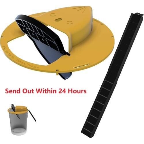 Reusable Plastic Smart Mouse Trap Flip & Slide Bucket Lid Rat Trap Lethal Trap Door Auto Reset Rat Door Style Multi Catch