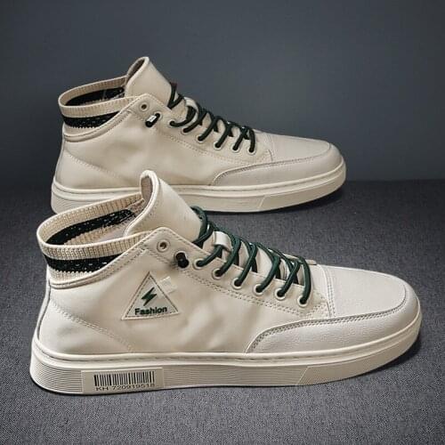 Mens shoes 2021 new high-top sports shoes canvas shoes mens trendy shoes breathable summer cloth shoes