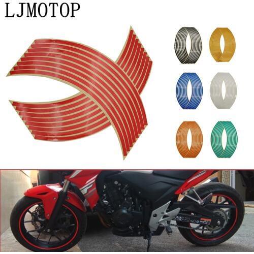 Wheel Sticker Reflective Rim Stripe Tape Bike Motorcycle Stickers For Kawasaki NINJA 250 300R ZX 10R 12R 6R Z250 Z300 ZX636R